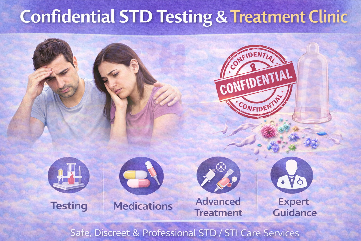 Confidential STD testing and treatment clinic providing private and discreet sexual health care