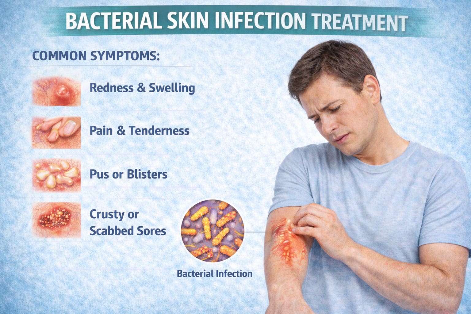 Bacterial skin infection treatment