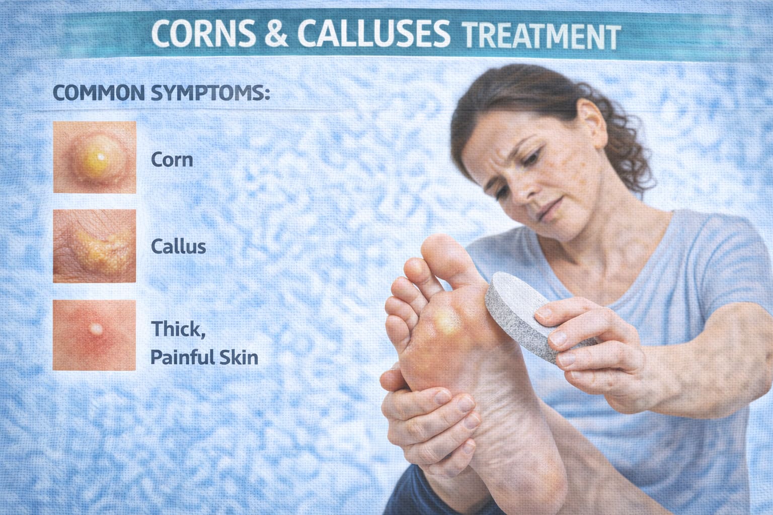 Corns and calluses removal treatment